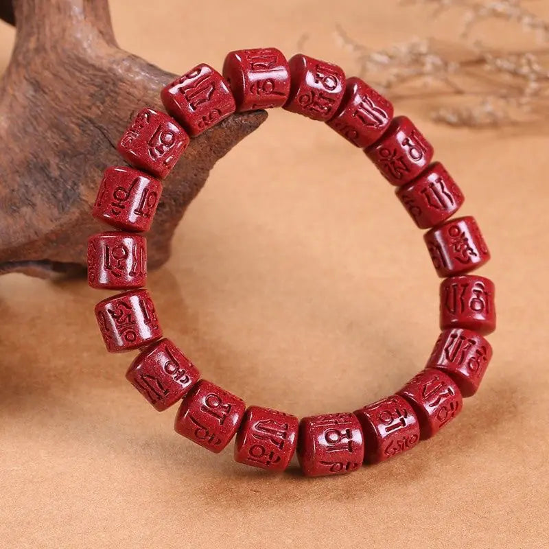 Cinnabar Mantra Protection Bracelet