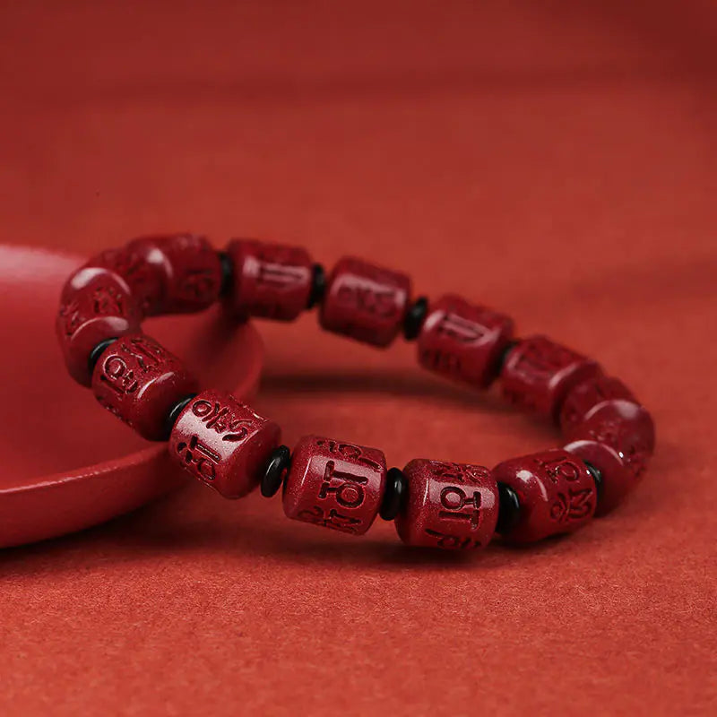 Cinnabar Mantra Protection Bracelet