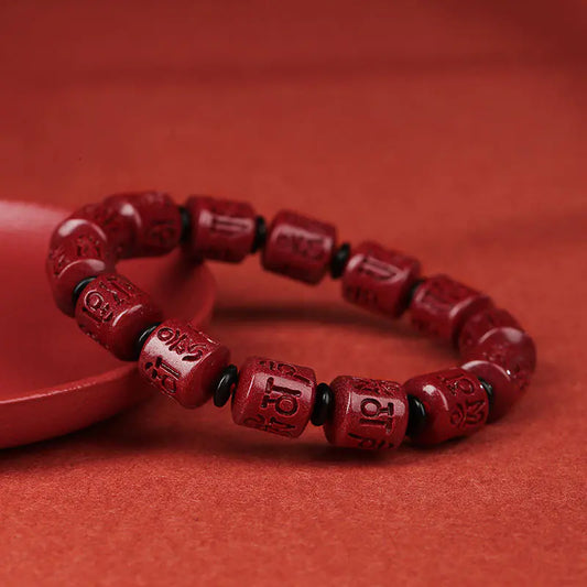 Cinnabar Mantra Protection Bracelet