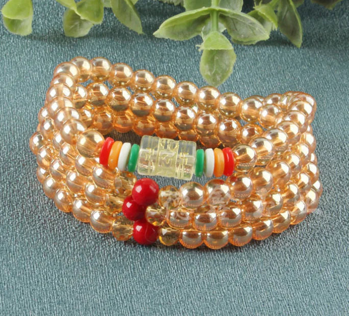 Agate Women's Bracelet with Buddha Beads